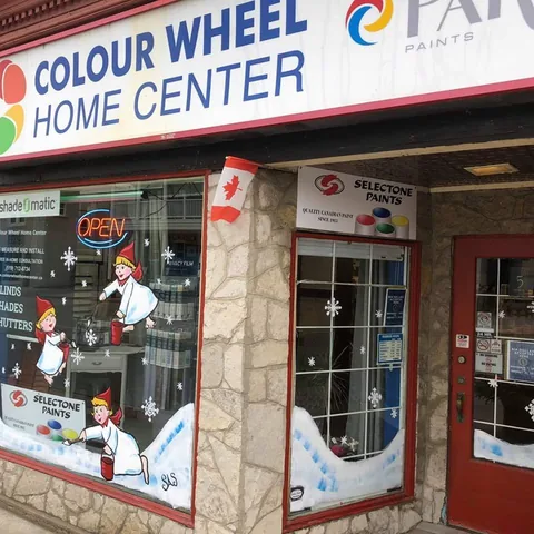 Colour Wheel Home Center storefront on Main Street East in Kingsville