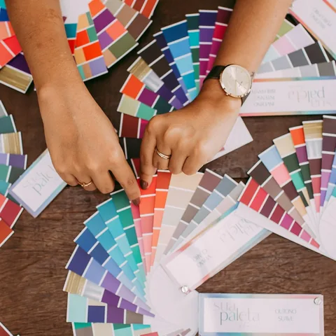 Choosing colours from paint swatches