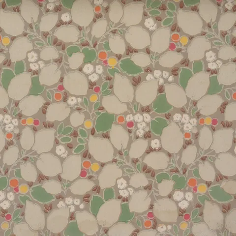 Close-up of floral patterned wallpaper